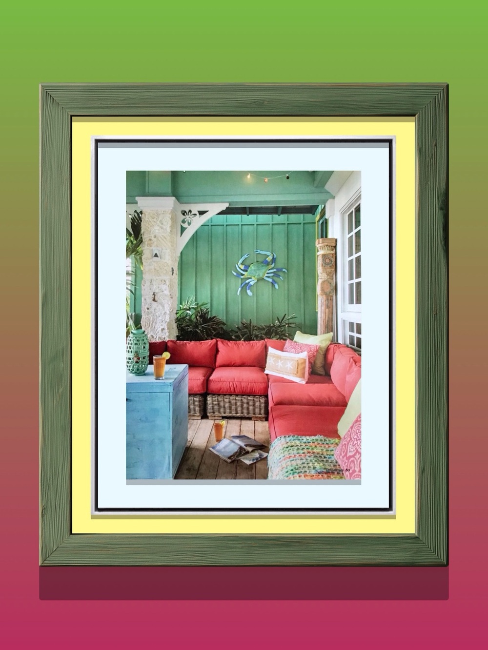 Coastal Red Sectional Art Print